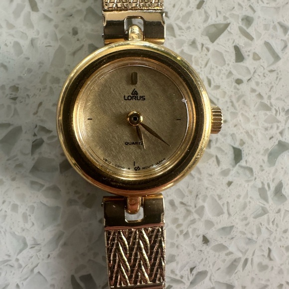 Vintage Gold Toned Lorus by Seiko Cocktail Watch Stainless Steel Back 1960's - Picture 5 of 11